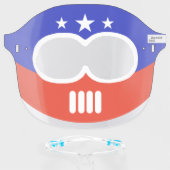 Patriotic Super Hero Face Shield (Front w/Glasses)