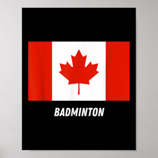 Patriotic Support Badminton Canada Team Sport Cana Poster