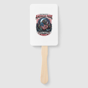 Patriotic Swamp Monster Old Glory Horror Monster P Hand Fan