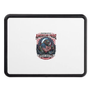 Patriotic Swamp Monster Old Glory Horror Monster P Hitch Cover