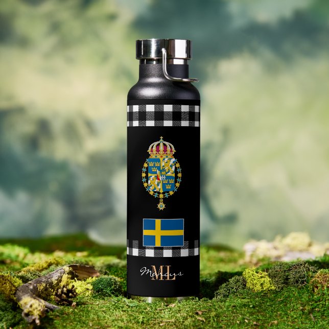 Patriotic Sweden Vacuum Insulated, Swedish Flag Water Bottle (Outdoor)