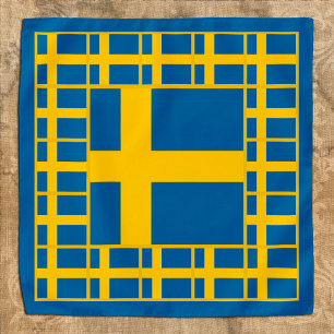Patriotic Swedish Flag Bandana, fashion Sweden Bandana