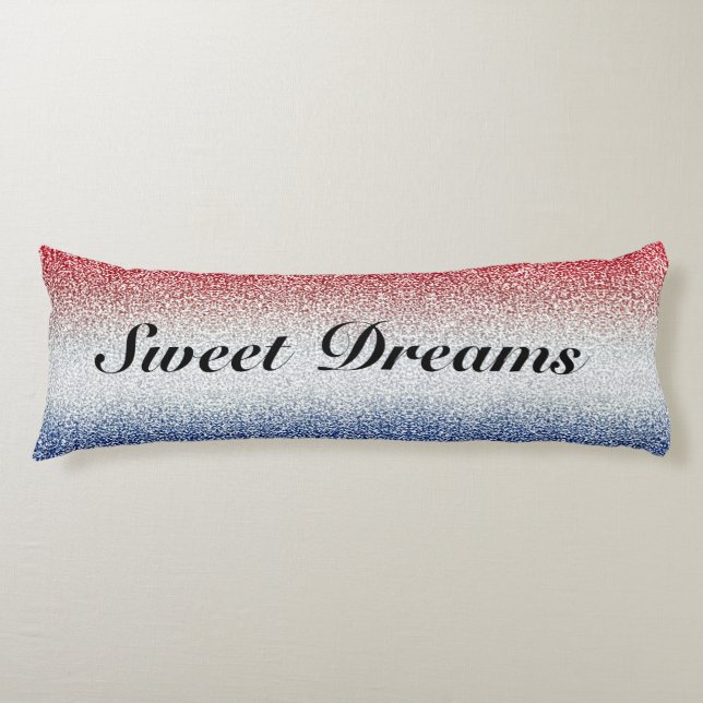 Patriotic Sweet Dreams Sparkle Body Pillow (Front)