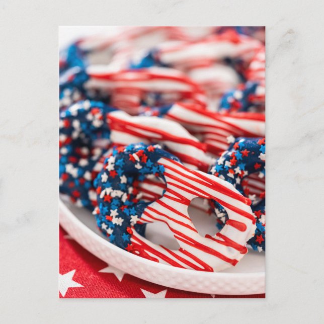 Patriotic sweets holiday postcard (Front)