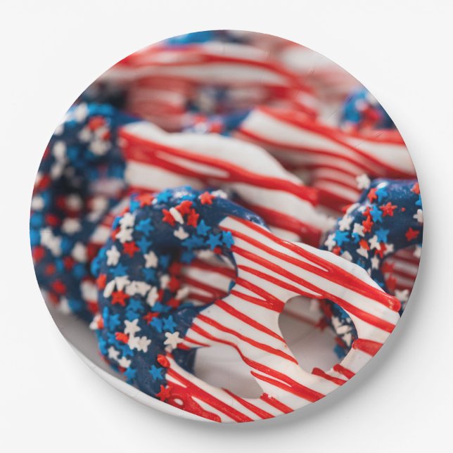 Patriotic sweets paper plates (Front)