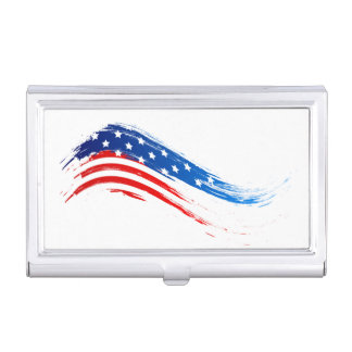 Patriotic Swirl Business Card Holder