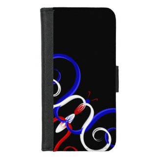 Patriotic Swirl Butterfly iPhone 8/7 Wallet Case