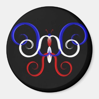 Patriotic Swirl Butterfly