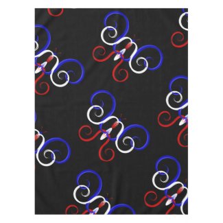 Patriotic Swirl Butterfly Tablecloth