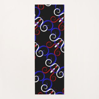 Patriotic Swirl Butterfly Yoga Mat