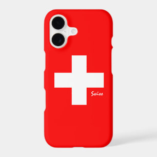Patriotic Swiss Flag, Switzerland fashion / Cross iPhone 17 Case