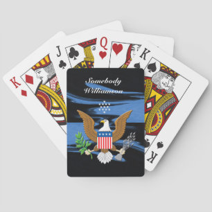 Patriotic Symbol of the United States personalize Poker Cards