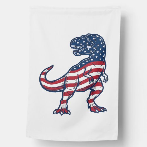 Patriotic T-Rex American Flag Dinosaur Design_1