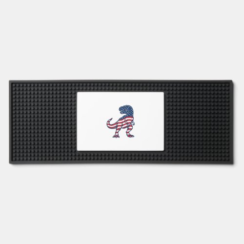 Patriotic T-Rex American Flag Dinosaur Design_1 Bar Mat