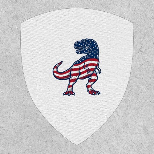 Patriotic T-Rex American Flag Dinosaur Design_1 Patch