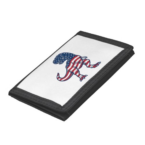 Patriotic T-Rex American Flag Dinosaur Design_1 Trifold Wallet