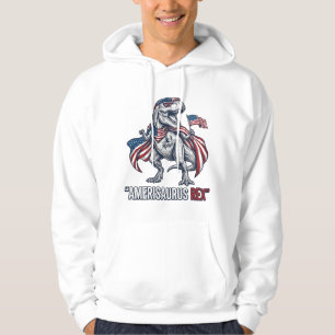 Patriotic T-Rex Amerisaurus Rex White Shirt Design
