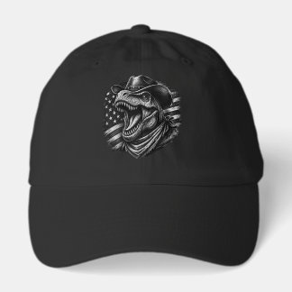 Patriotic T-Rex Cowboy-American Flag Dinosaur Hat