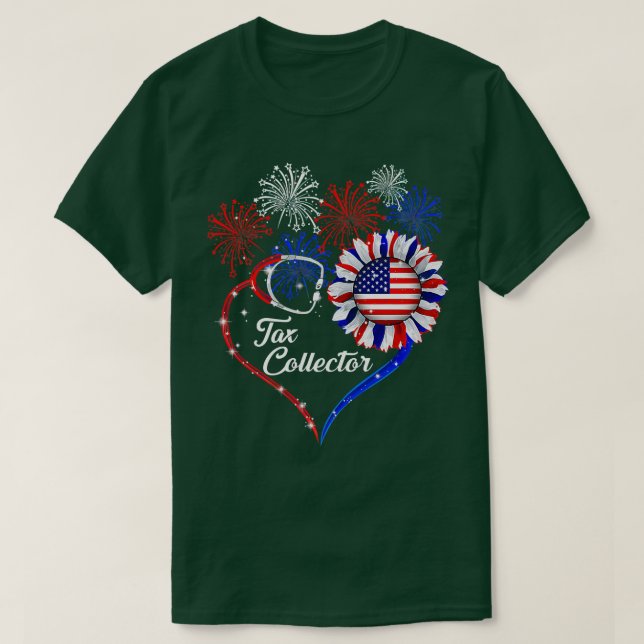Patriotic Ta Collector 4th Of July American Flag S T-Shirt (Design Front)