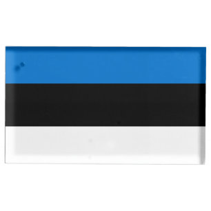 Patriotic tabel card holder with Flag of Estonia