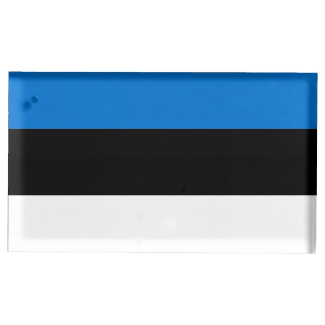 Patriotic tabel card holder with Flag of Estonia (Front)
