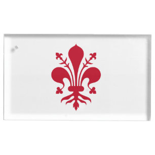 Patriotic tabel card holder with Flag of Florence