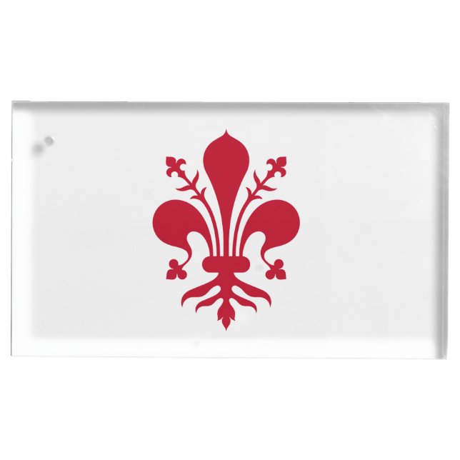 Patriotic tabel card holder with Flag of Florence (Front)