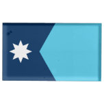 Patriotic tabel card holder with Flag of Minnesota