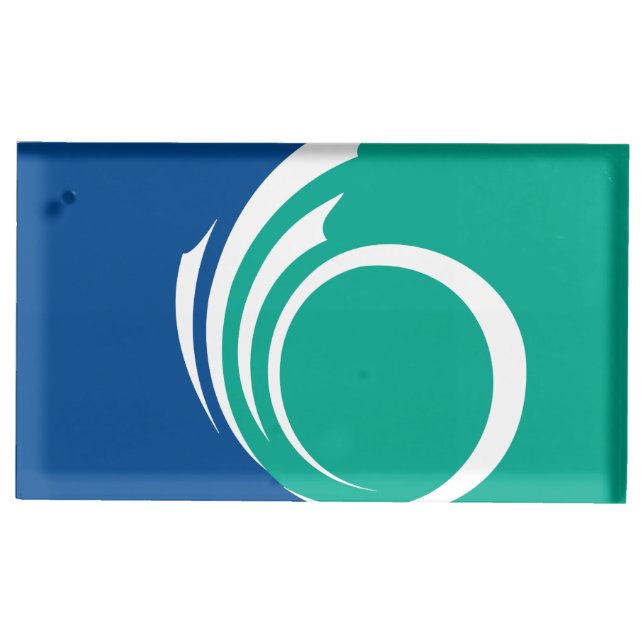 Patriotic table card holder with Flag of Ottawa (Front)