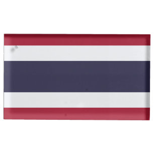 Patriotic table card holder with Flag of Thailand