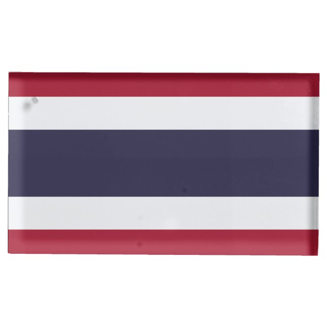 Patriotic table card holder with Flag of Thailand (Front)