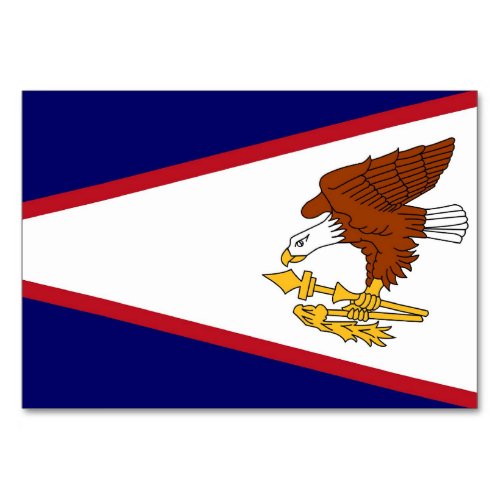 Patriotic table card with Flag of American Samoa