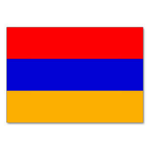 Patriotic table card with Flag of Armenia