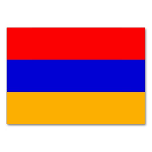 Patriotic table card with Flag of Armenia