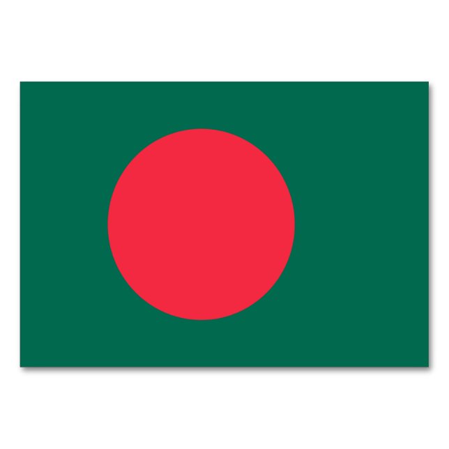 Patriotic table card with Flag of Bangladesh (Back)