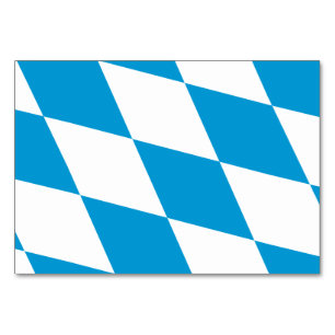 Patriotic table card with Flag of Bavaria