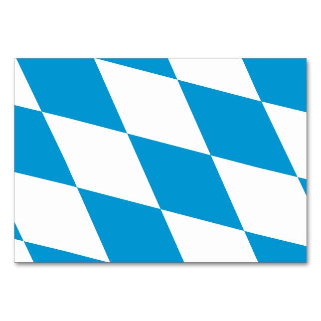 Patriotic table card with Flag of Bavaria (Front)