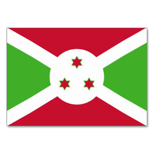 Patriotic table card with Flag of Burundi
