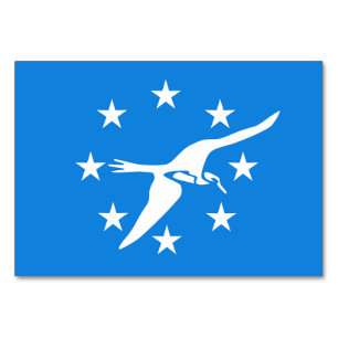 Patriotic table card with Flag of Corpus Christi