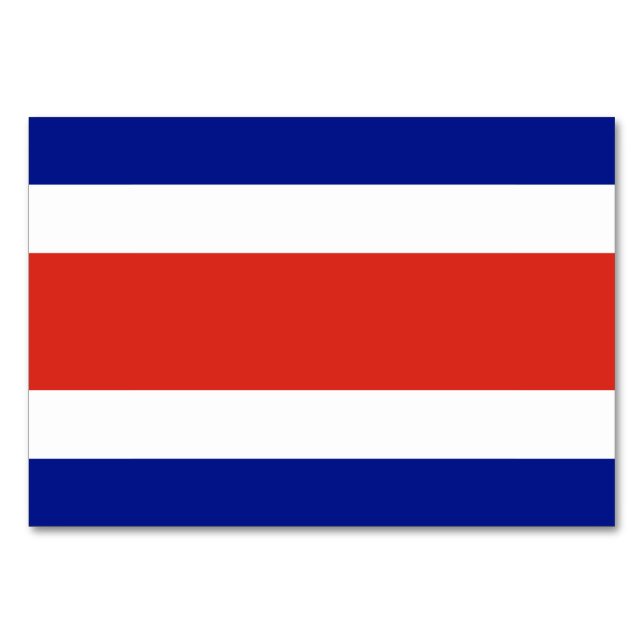 Patriotic table card with Flag of Costa Rica (Back)