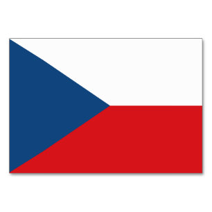 Patriotic table card with Flag of Czechia