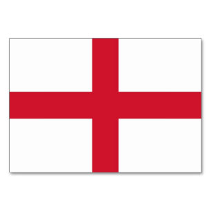 Patriotic table card with Flag of England