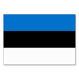 Patriotic table card with Flag of Estonia