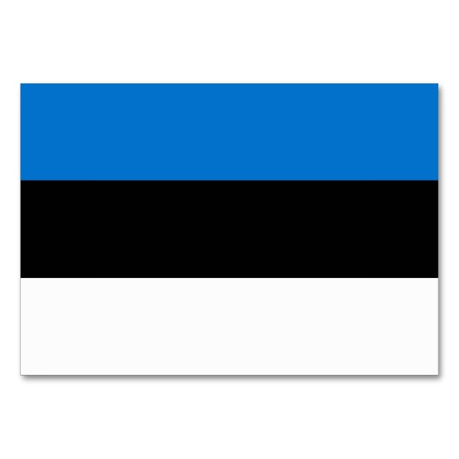 Patriotic table card with Flag of Estonia (Front)