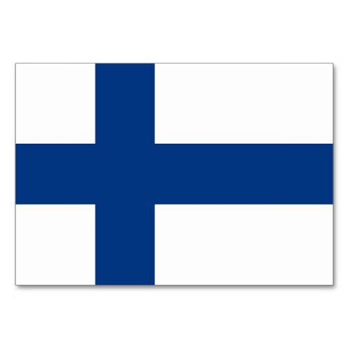 Patriotic table card with Flag of Finland