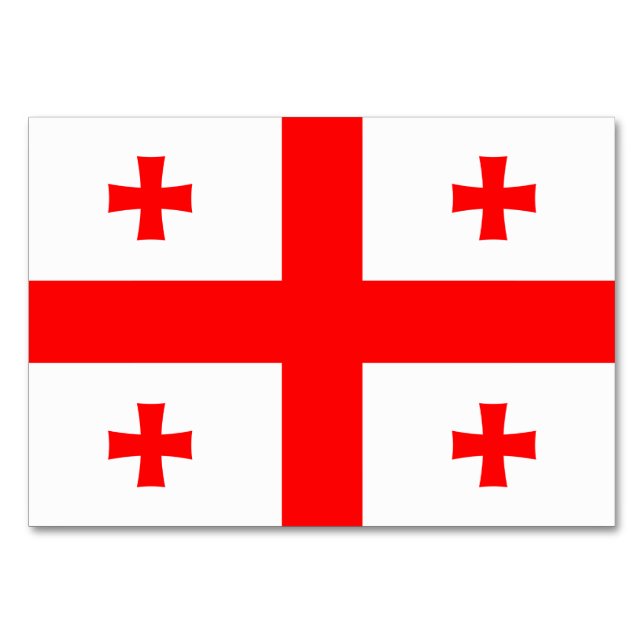 Patriotic table card with Flag of Georgia (Front)