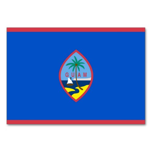 Patriotic table card with Flag of Guam