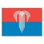 Patriotic table card with Flag of Kansas City