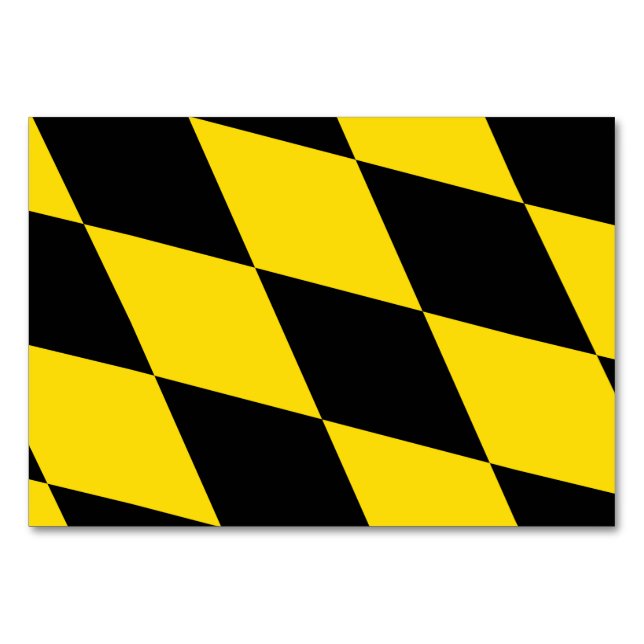 Patriotic table card with Flag of Munich, Germany (Front)