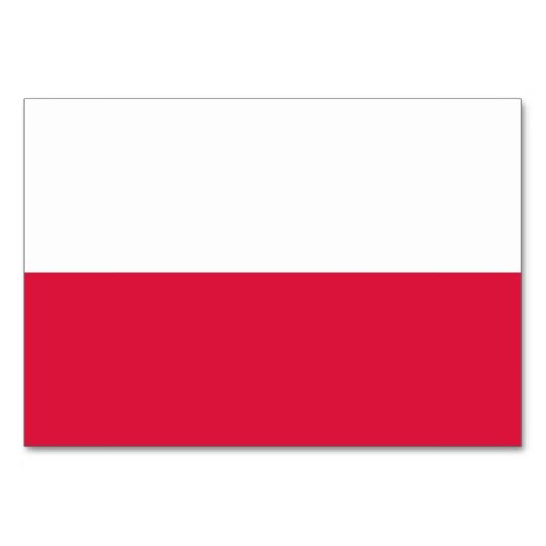 Patriotic table card with Flag of Poland